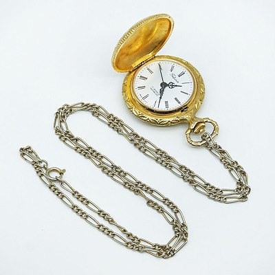 Ladies Gold Plated Metal Felicia 17 Jewel Incabloc Pocket Watch