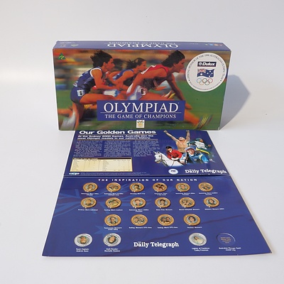 The Official Australian Olympic Board Game and the Official Australian Olympic Gold Medallist Medalion Collection by the Daily Telegraph