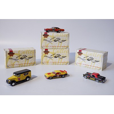 Four Coca Cola Matchbox Collectibles Including 'Cruisin' with Coke' 1955 Ford Thunderbird, 1970 Ford Boss Mustang and 1967 Pontiac GTO