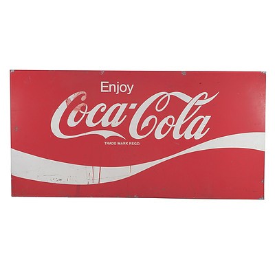 Large Tin Coca Cola Sign