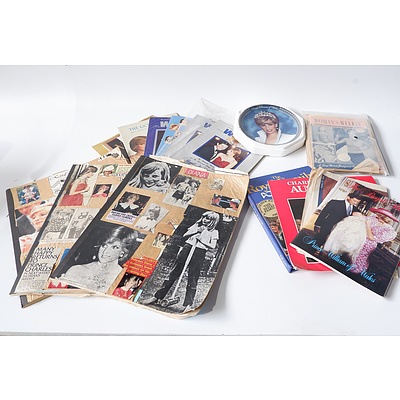 A Quantity of Princess Diana Ephemera and 1950s Womans Weekly Magazines
