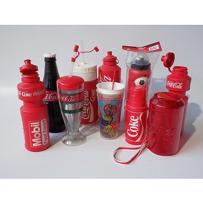 Coca Cola Novelty Drink Bottles and Cups