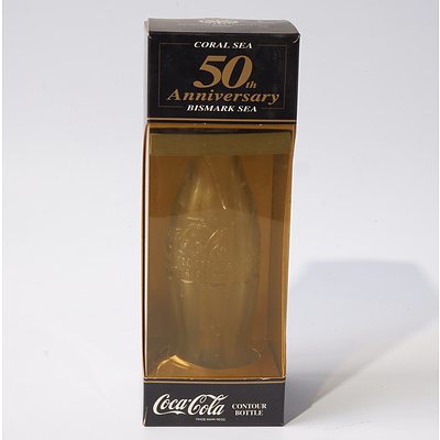 Coca Cola Coral Sea 50th Anniversary Contour Bottle