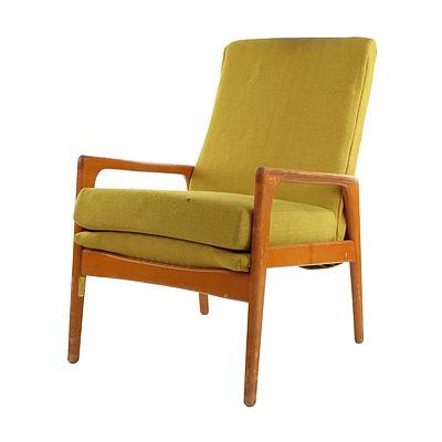 Fler Retro Yellow Fabric Upholstered Armchair