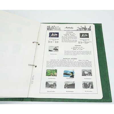 The Australian Stamp Album with Pre Decimal and Decimal Stamps Including 1/2 D Green Kangaroo and 1D Red Kangaroo and More