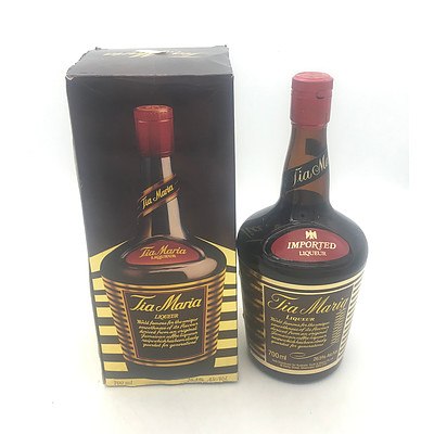 Bottle of Tia Maria N.V. Liqueur 700mL Circa 1990's