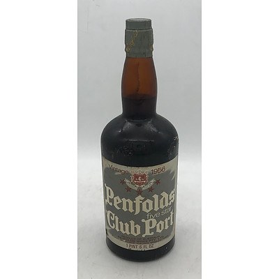Bottle of Penfolds Vintage 1956 Five Star Club Port