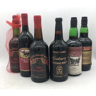 Bottle of McWilliams 1977 Centenary Vintage Port & 5x Assorted NSW Ports