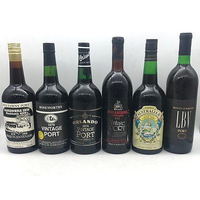Case of 6x Assorted Vintage South Australian Ports