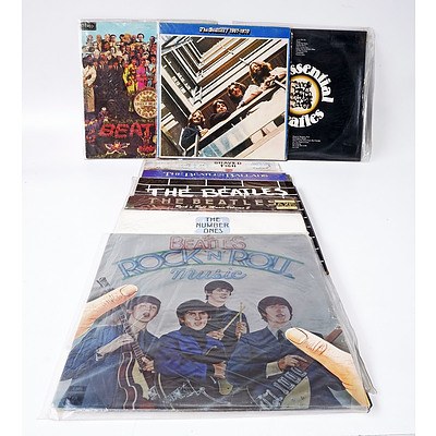 Ten Beatles Vinyl 12 Inch Records including Live at the Star Club and Sgt Peppers Lonely Hearts Club Band and More