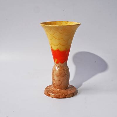 Art Deco Hand Painted Vase Made in England