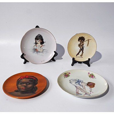 Two Brownie Downing Plates and Two other Aboriginal Themed Plates