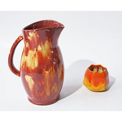 Australian McHugh Pottery Jug and Melrose Vase