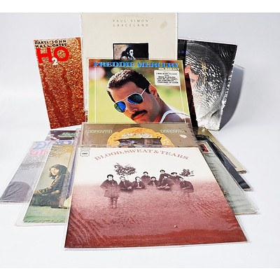 14 Vinyl 12 Inch Records Including Freddy Mercury- Mr bad Guy, Paul Simon- Graceland and More
