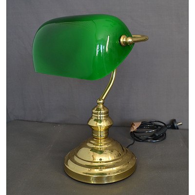 Green Shaded Bankers Lamp
