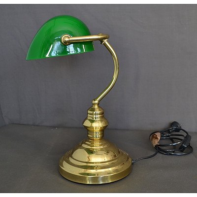 Green Shaded Bankers Lamp