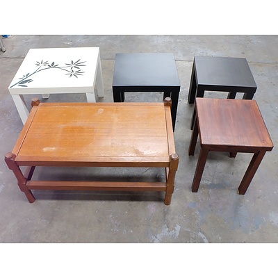 3 Ikea Side Tables, Small Ash Side Table and Pine Coffee Table