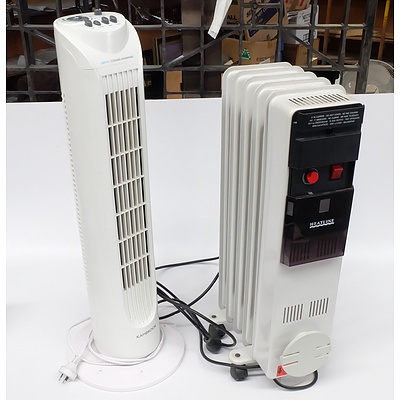 Heatline Oil Heater and Kambrook FKA815 Rotating Fan