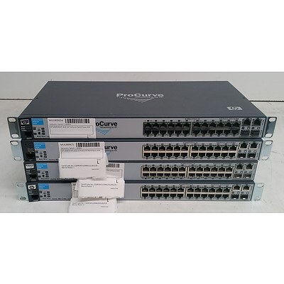 HP ProCurve (J9085A) 2610-24 24-Port Fast Ethernet Switches - Lot of Four