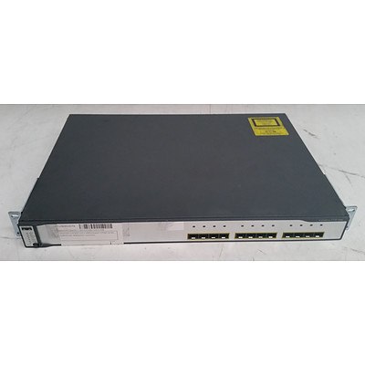 Cisco Catalyst (WS-C3750G-12S-S V08) 3750 Series 12-Port Gigabit SFP Switch