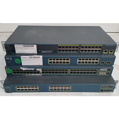 Cisco Catalyst Assorted Ethernet Switches - Lot of Four