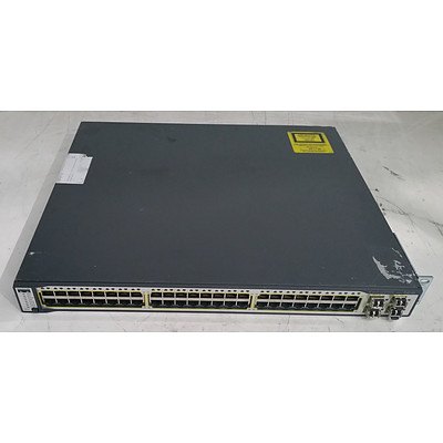 Cisco Catalyst (WS-C3750G-48PS-E V05) 3750G Series PoE-48 48-Port Gigabit Managed Switch