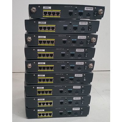 Cisco 800 Series Routers - Lot of Nine