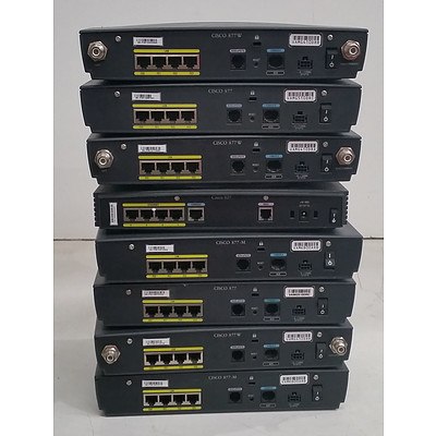 Cisco 800 Series Routers - Lot of Eight