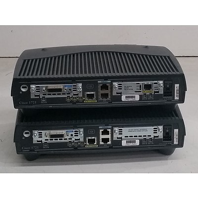 Cisco (CISCO1721) 1700 Series Modular Access Router - Lot of Two