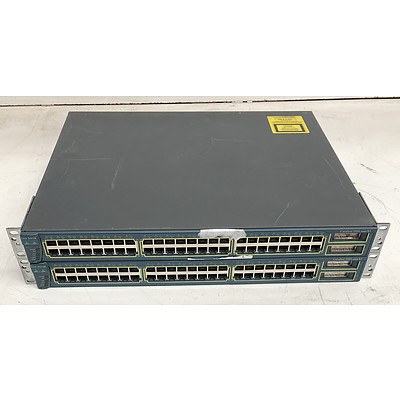 Cisco Catalyst (WS-C3548-XL-EN) 3500 Series XL 48-Port Fast Ethernet Switches - Lot of Two