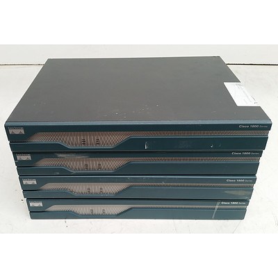 Cisco (CISCO1841 V05) 1800 Series Integrated Services Router - Lot of Four