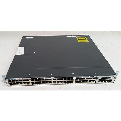 Cisco Catalyst (WS-C3750X-48T-S V01) 3750-X Series 48-Port Gigabit Managed Switch