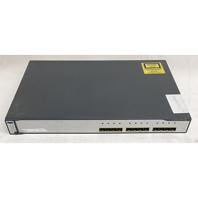 Cisco Catalyst (WS-C3750G-12S-E V14) 3750 Series 12-Port Gigabit SFP Switch