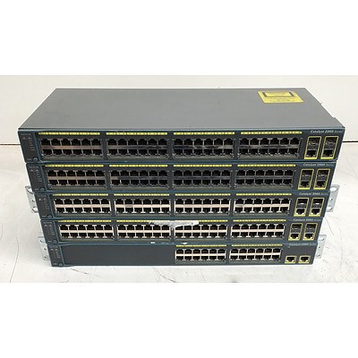 Cisco Catalyst 2960 Series Ethernet Switches - Lot of Five