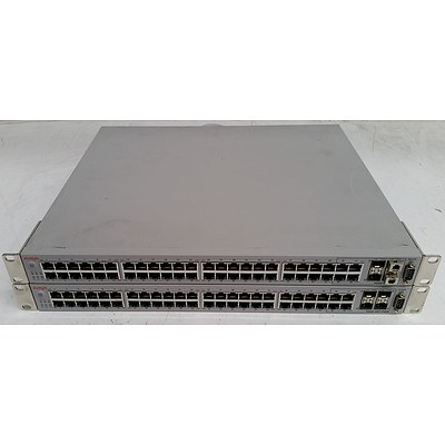 Avaya (AL1001A05-E5) 5520-48T-PWR 48-Port Gigabit Managed Switch - Lot of two