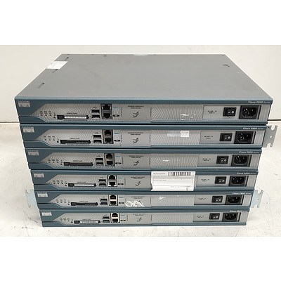 Cisco (CISCO2811) 2800 Series Integrated Services Router - Lot of Six