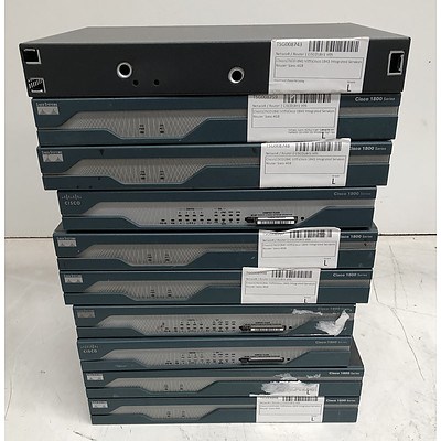 Cisco 1800 Series Integrated Service Routers - Lot of Ten