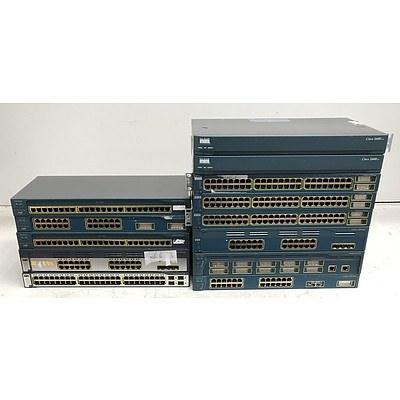 Cisco Assorted Ethernet Switches & Routers - Lot of 13