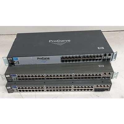 HP ProCurve Assorted Ethernet Switches - Lot of Three