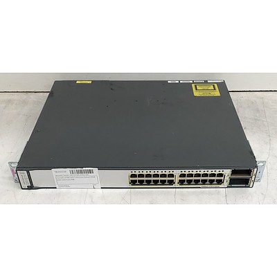 Cisco Catalyst (WS-C3750E-24TD-S V02) 3750-E Series 24-Port Gigabit Managed Switch