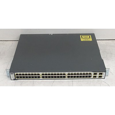 Cisco Catalyst (WS-C3750G-48TS-S V04) 3750G Series 48-Port Gigabit Managed Switch