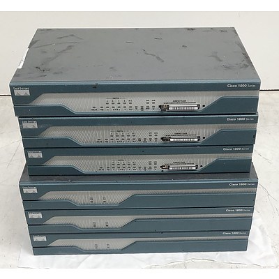 Cisco Assorted 1800 Series Integrated Service Router - Lot of Six