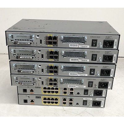 Cisco Assorted 1800 Series Integrated Service Routers - Lot of Six