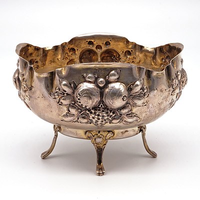 German 800 Silver Footed Bowl, Early 20th Century