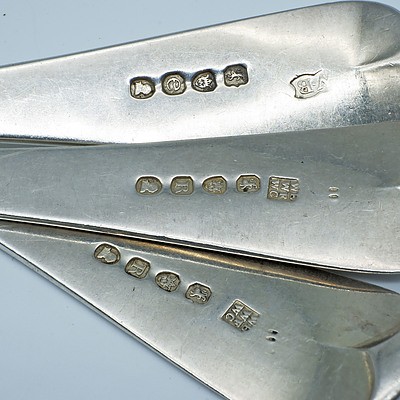 Three Georgian Sterling Silver Table Spoons