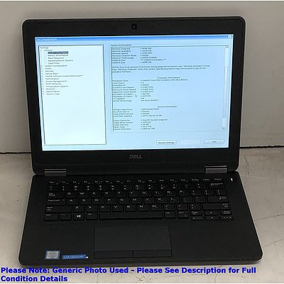 Dell Latitude E7270 12.5-Inch HD Intel Core i5 (6200U) 2.30GHz CPU Laptop