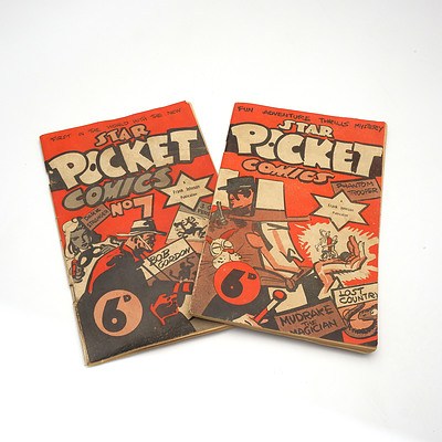 Two Australian WWII Star Pocket Comics Published by Frank Johnson