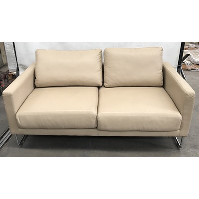 Two Seater Beige Lounge