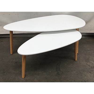 Two Contemporary Nesting Tables