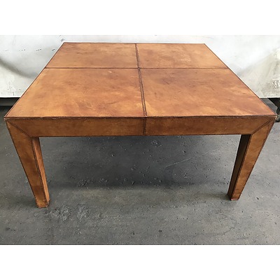 Leather-topped Coffee Table